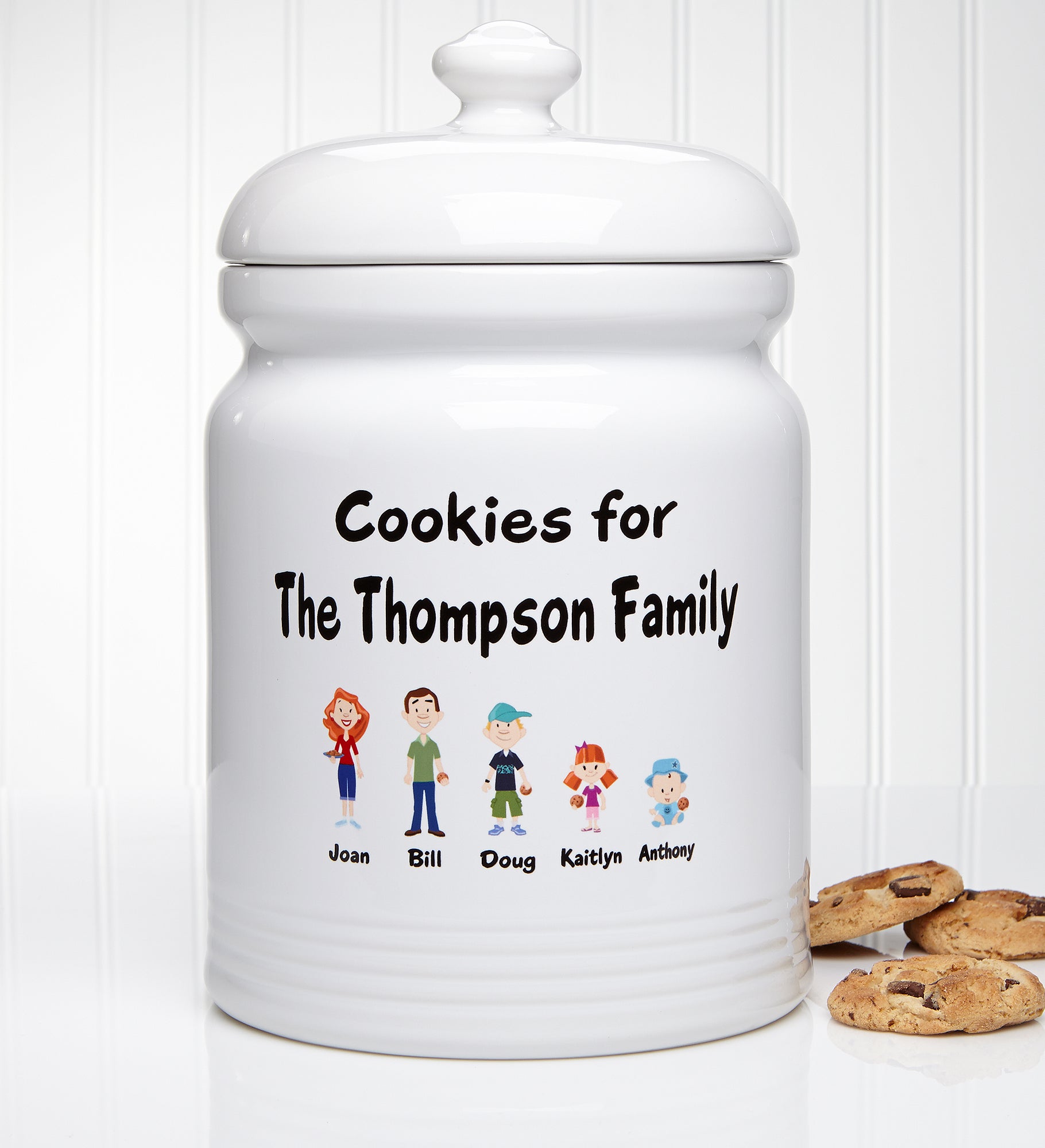 Our Family Characters Personalized Cookie Jar